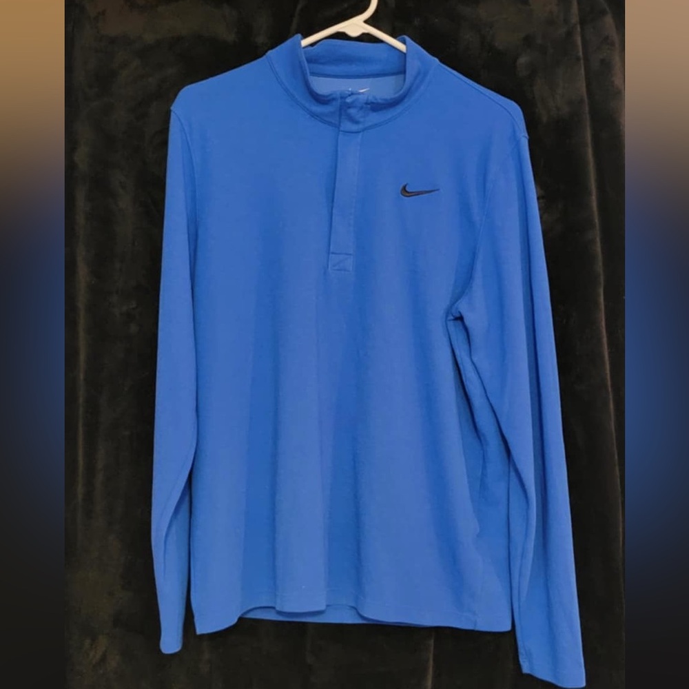 Nike Blue Polo Shirt Performance Athletic Wear